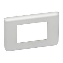 Рамка пластиковая 3 модуля алюминий Mosaic Legrand