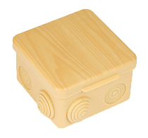 Коробка распаячная  КМР-030-031 с крышкой (80х80х50) 7 мембранных вводов светлое дерево IP54 EKF PROxima