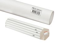 Труба гладкая жесткая ПВХ d 16 (104 м) длина 2 м индивид. штрихкод, белая  TDM