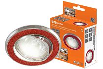 Светильник встраиваемый поворотный СВ 02-06 MR16 50Вт G5.3 красный блеск/хром  TDM