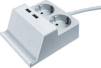 Удлинитель бытовой NPE-USB03-02-150-E-3X1с заземлением 2 гнезда 1.5м USB2.1A Navigator