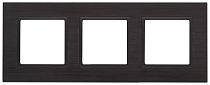 Рамка ЭРА Elegance 14-5203-05 для выключателей и розеток тройная металл чёрный