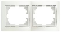 Рамка ЭРА Intro Plano 1-502-06 для розеток и выключателей перламутр горизонтальная на 2 поста