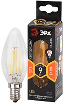 Лампа светодиодная ЭРА F-LED B35-9w-827-E14 филамент свеча теплый белый свет