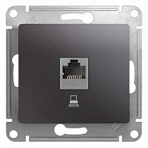 Glossa Графит Розетка компьютерная RJ45 кат.5E Systeme Electric (Schneider Electric)