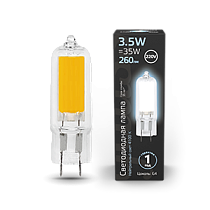 Лампа светодиодная Gauss G4 AC220-240V 3,5Вт 260lm 4100K Glass