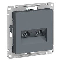 AtlasDesign Грифель Розетка компьютерная двойная RJ45+RJ45, категория 5E Systeme Electric (Schneider Electric)