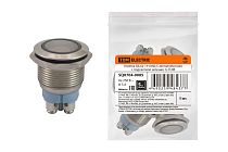 Кнопка EB2Q-1910NE/G металлическая с подсветкой зеленая 1з  TDM