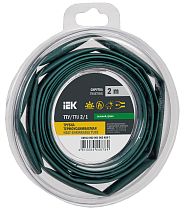 Трубка термоусадочная ТТУ нг-LS 2/1 зеленая (2м/упак)  IEK