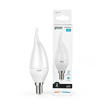 Лампа светодиодная Gauss Elementary Свеча на ветру 6Вт E14 450lm 4100K Лампа светодиодная Gauss Elementary Свеча на ветру 6Вт E14 450lm 4100K