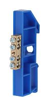 Шина N "ноль" ЭРА NO-222-43 на DIN-изоляторе ШНИ-6х9-4-Д-синий (25/500/12000)