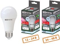 Лампа светодиодная низковольтная МО A60 11 Вт, 24-48 В, 4000 К  TDM