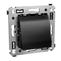 Вывод кабеля из стены "Avanti", "Черный квадрат" DKC