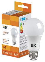 Лампа LED груша Bulb A60 1140lm 4000K E27  IEK