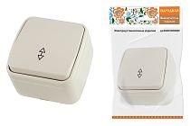 Переключатель на 2 направления 1-кл. открытой установки IP20 10А, сл. кость "Дача" Народная TDM