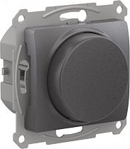 Glossa Графит Светорегулятор (диммер) повор-нажим, LED, RC, 400Вт, механизм Systeme Electric (Schneider Electric)