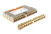 Шина "N" нулевая 8х12мм 14/1 (14групп/крепеж по центру)  TDM