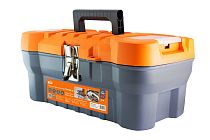 Ящик для инструментов ТЕХНИК-16, 41х21х18 см, метал. замки, лоток, два органайзера, «Рубин»  TDM