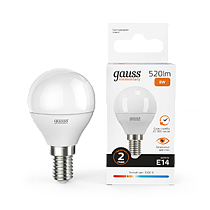 Лампа светодиодная Gauss Elementary Шар 8Вт E14 520lm 3000K