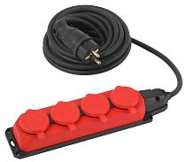 Удлинитель силовой ЭРА UK-4e-3x1,5-5m-IP44(KG) с заземлением 4 розетки каучук 5м КГ 3х1,5мм2 IP44 Удлинитель силовой ЭРА UK-4e-3x1,5-5m-IP44(KG) с заземлением 4 розетки каучук 5м КГ 3х1,5мм2 IP44