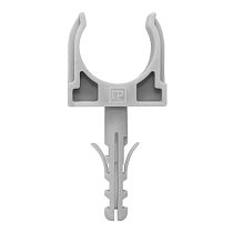 Крепеж-клипса с дюбелем серая д32 (10шт/450шт уп/кор) Промрукав