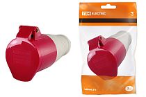 Розетка 234 переносная 3Р+РЕ 63А 380В IP54  TDM