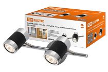 Спот СНС 2х50Вт, GU10, 230 В, 50 Гц, IP44, Канна, черный/хром/никель  TDM