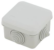 Коробка распаячная ЭРА KORz-70-70-40-4gv открытой установки 70х70х40мм защелк крышка 4 вставл сальника IP55