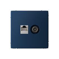 ArtGallery Аквамарин Розетка двойная ТВ + компьютерная RJ45, кат. 5Е Systeme Electric (Schneider Electric)