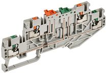 Колодка клеммная CP-ML двухуровневая с ножевым размыкателем 2,5мм2 серая  IEK