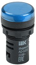 Лампа AD22DS матрица d22мм синий 230В  IEK