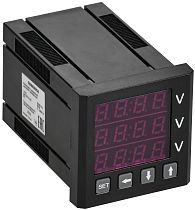 Вольтметр цифровой щитовой трехфазный 48х48мм LED GENERICA IEK