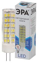 Лампа светодиодная ЭРА STD LED JC-7W-220V-CER-840-G4 капсула нейтральный свет керамика Лампа светодиодная ЭРА STD LED JC-7W-220V-CER-840-G4 капсула нейтральный свет керамика