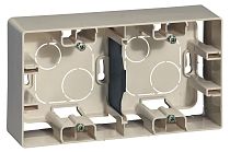 ETIKA Коробка для накладного монтажа 2-местная слоновая кость