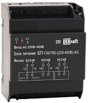 Блок питания (Uвх AC (230-400B) Uвых DC 24B) DEKraft Блок питания (Uвх AC (230-400B) Uвых DC 24B) DEKraft