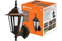 Светильник 6100-11 садово-парковый шестигранник, 100Вт, вверх, бронза  TDM