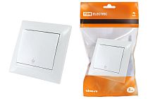 Выключатель на 2 направления 1 кл. 10А белый "Лама"  TDM