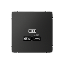 ArtGallery Базальт USB Розетка тип-С 65Вт высокоскор.заряд. QC, PD, механизм Systeme Electric (Schneider Electric)