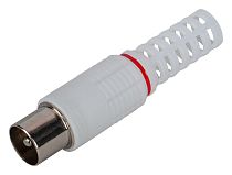 Разъем ЭРА  R-TV04 штекер TV без пайки цвет белый