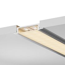 Профиль алюминиевый для светодиодной ленты 3006 встраиваемый трапециевидный 2м с комплектом аксессуаров (опал) IEK