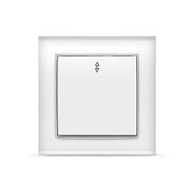 Выключатель проходной одноклавишный Бриллиант, скрытой установки, 10А, 220В, белый UNIVERSAL