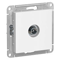 AtlasDesign Белый Розетка TV одиночная, коннектор Systeme Electric (Schneider Electric)