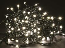 LIGHTING Гирлянда нить 10м 100 светодиодов теплый белый свет IP20 зеленый шнур 1,5м 230В контроллер 8 сцен  IEK