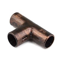 Тройник соединительный для труб, пвх, цвет Медный Век ( 5 шт/уп) Bironi