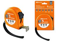 Рулетка, длина 5 м, стальная лента, ширина 19 мм, пластиковый корпус, "Гранит"  TDM