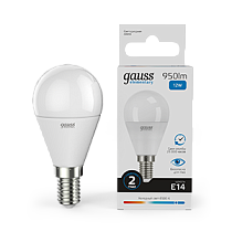 Лампа светодиодная Gauss Elementary Шар 12Вт 950lm 6500K Е14