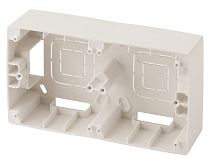 Коробка ЭРА 12 12-6102-02 слоновая кость для накладного монтажа механизмов двойная