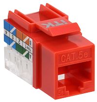 ITK Модуль Keystone Jack кат.5E UTP 110 IDC 90град красный IEK