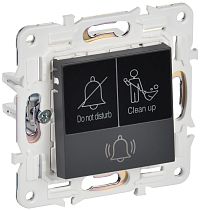 SKANDY Кнопка звонка с индикацией для отелей 10А SK-V17T титан IEK