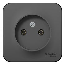 Blanca открытая установка с изолированной пластиной Антрацит Розетка без заземления 16А Systeme Electric (Schneider Electric)